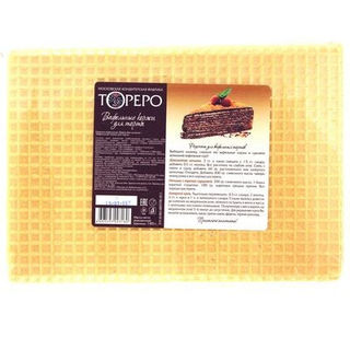 Коржи для торта Тореро вафельный квадратный 140г